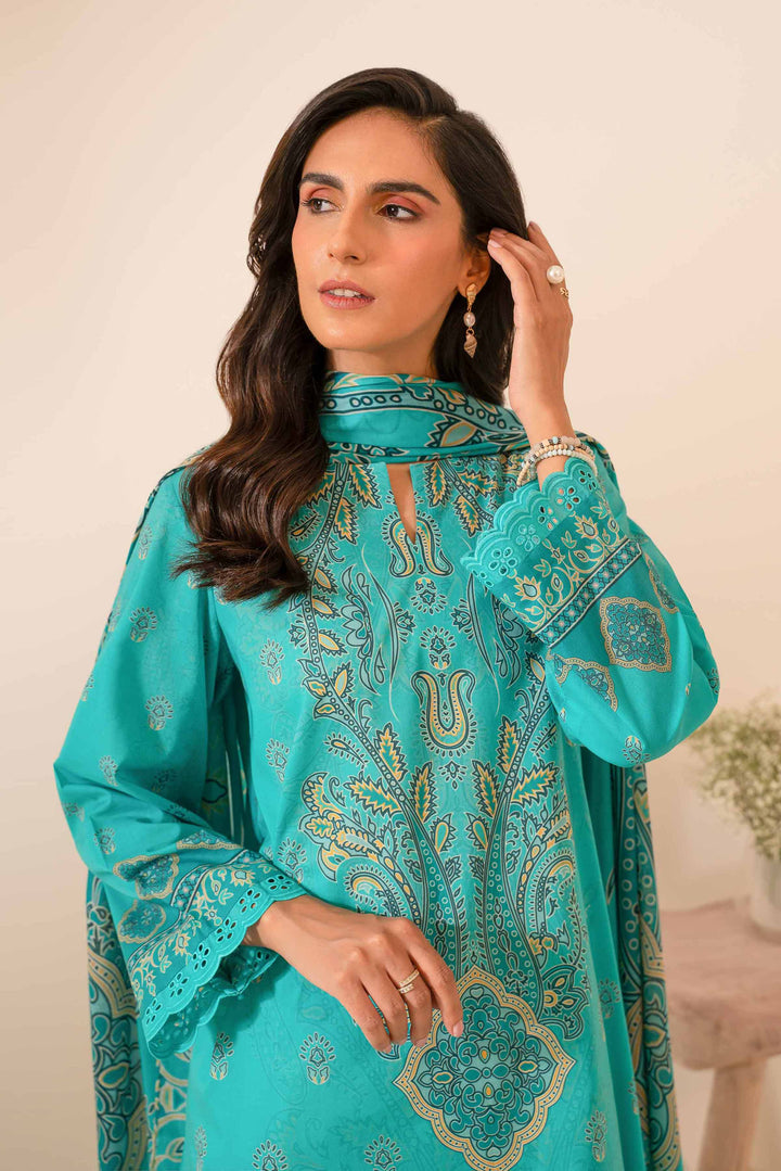 Nishat Linen Stitched Lawn 3 Piece 1053 - Salai - Nishat Linen 