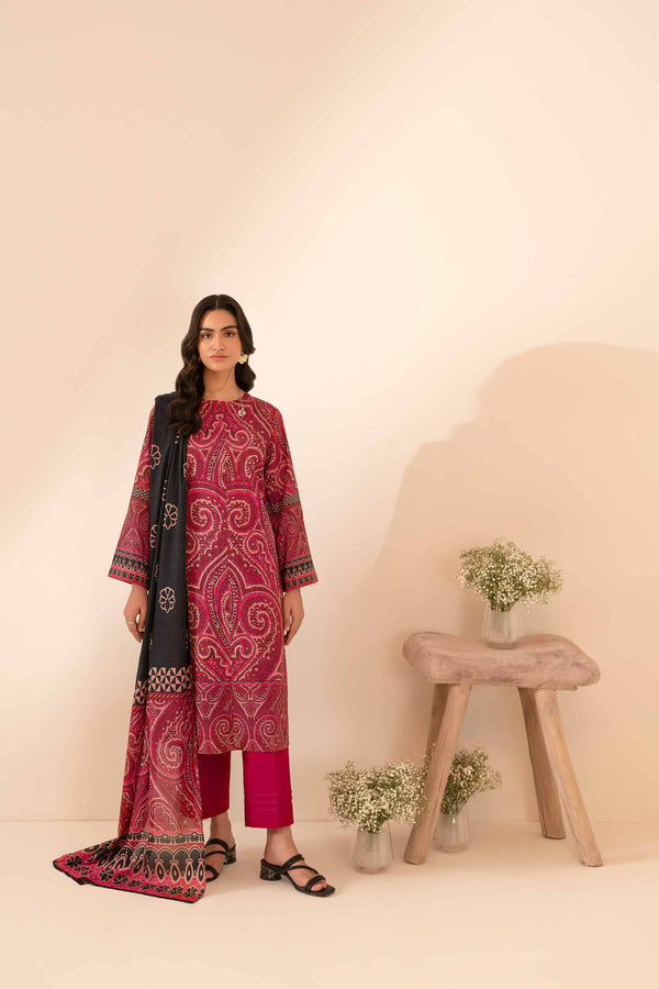 Nishat Linen Stitched Lawn 3 Piece 1054 - Salai - Nishat Linen 