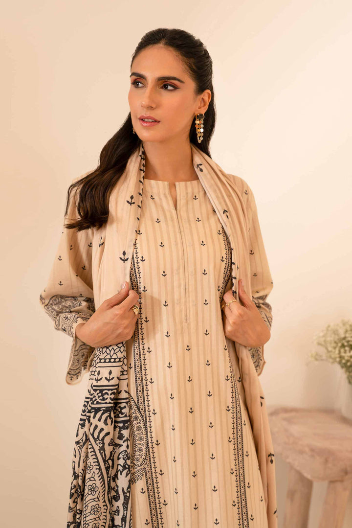 Nishat Linen Stitched Lawn 3 Piece 1055 - Salai - Nishat Linen 