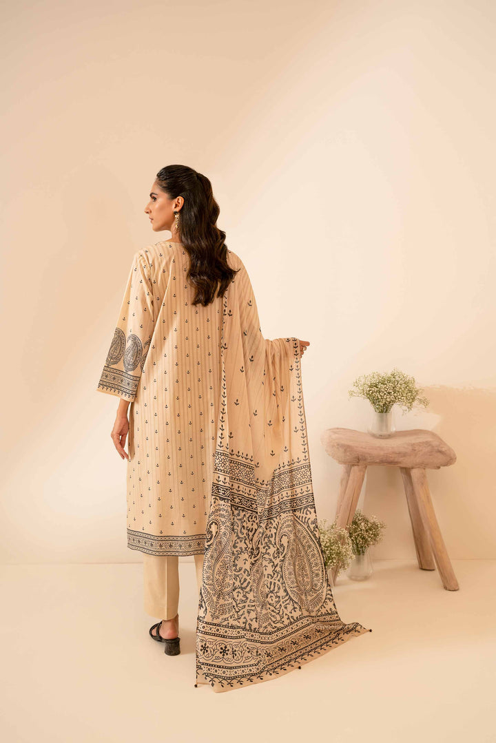 Nishat Linen Stitched Lawn 3 Piece 1055 - Salai - Nishat Linen 