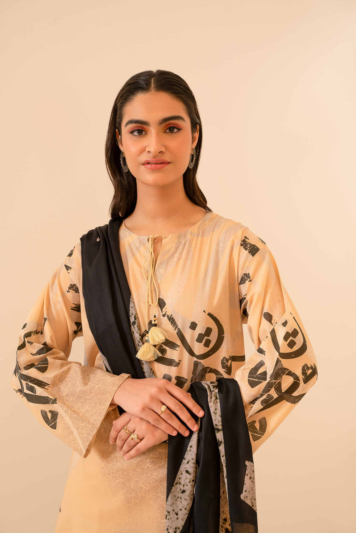 Nishat Linen Stitched Lawn 3 Piece 1056 - Salai - Nishat Linen 