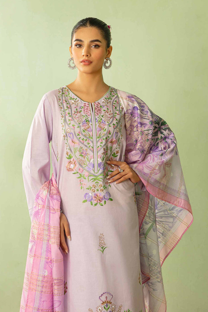 Nishat Linen Stitched Lawn 3 Piece 1085 - Salai - Nishat Linen 