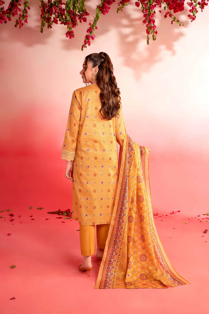 Nishat Linen Stitched Lawn 3 Piece 1124 - Salai - Nishat Linen 