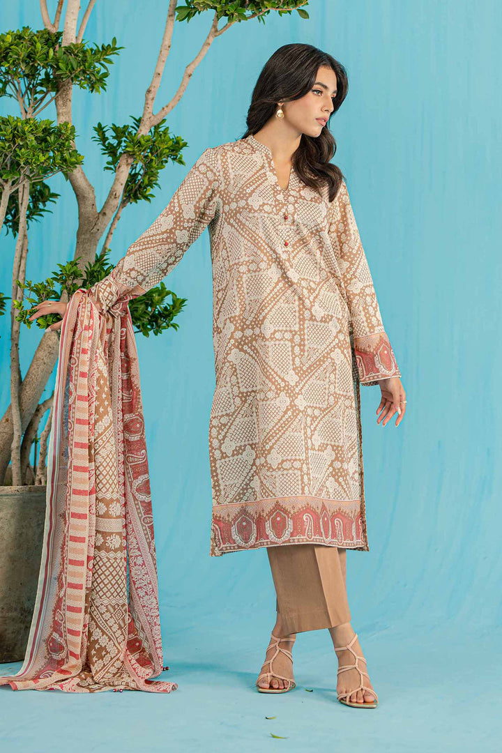 Nishat Linen Stitched Lawn 3 Piece 1133 - Salai - Nishat Linen 