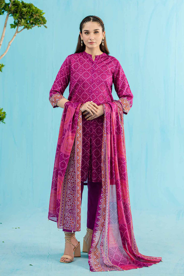 Nishat Linen Stitched Lawn 3 Piece 1134 - Salai - Nishat Linen 