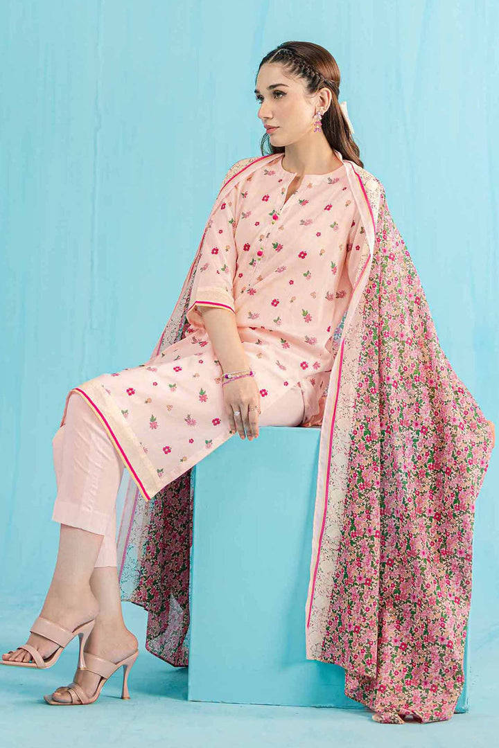 Nishat Linen Stitched Lawn 3 Piece 1135 - Salai - Nishat Linen 