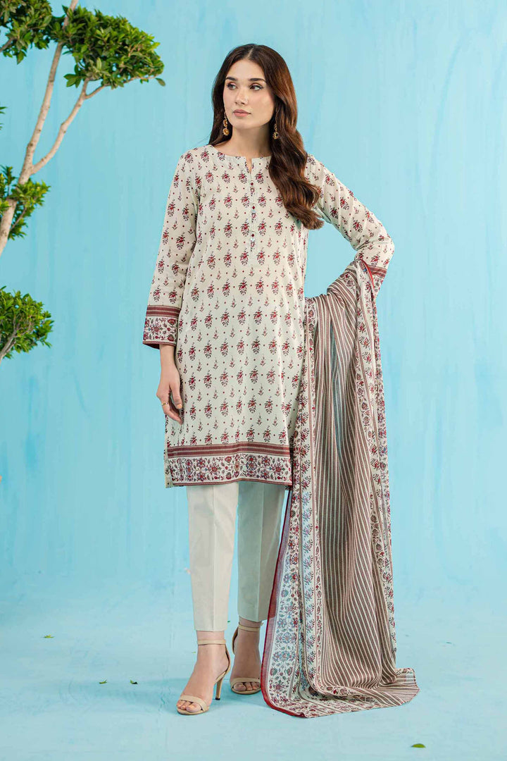 Nishat Linen Stitched Lawn 3 Piece 1141 - Salai - Nishat Linen 