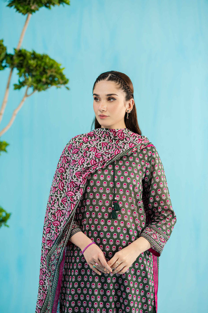 Nishat Linen Stitched Lawn 3 Piece 1142 - Salai - Nishat Linen 