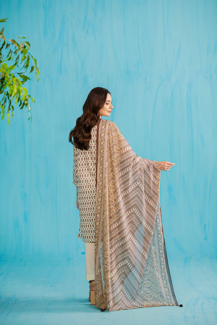 Nishat Linen Stitched Lawn 3 Piece 1145 - Salai - Nishat Linen 