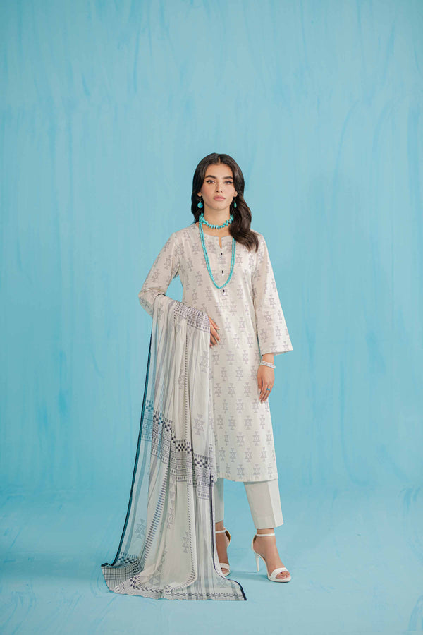 Nishat Linen Stitched Lawn 3 Piece 1146 - Salai - Nishat Linen 