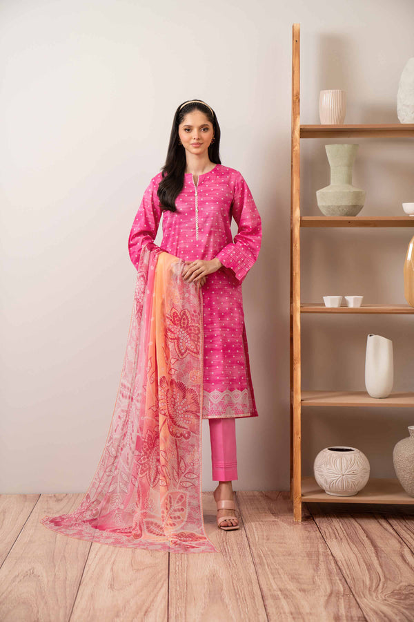 Nishat Linen Stitched Lawn 3 Piece 1168 - Salai - Nishat Linen 