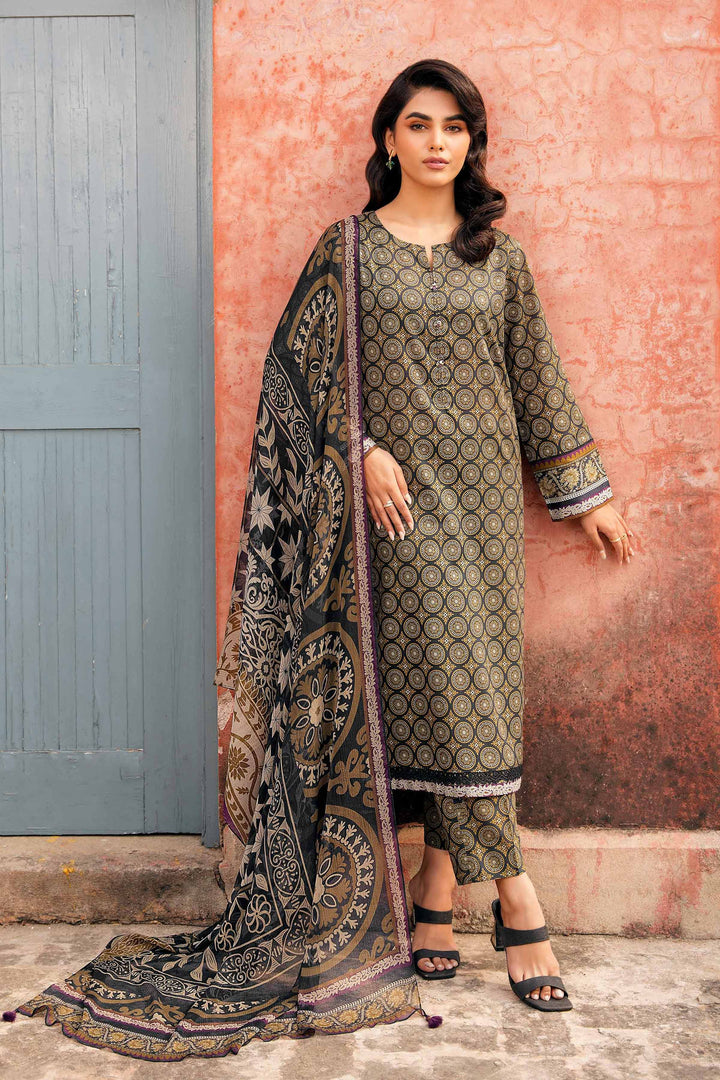 Nishat Linen Stitched Lawn 3 Piece 1205 - Salai - Nishat Linen 