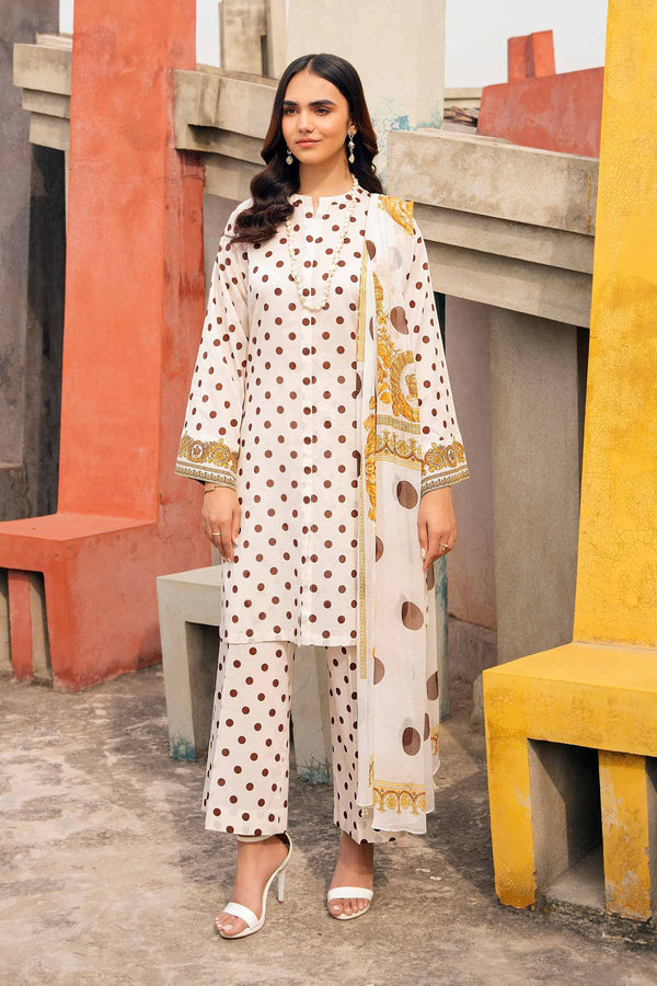 Nishat Linen Stitched Lawn 3 Piece 1210 - Salai - Nishat Linen 