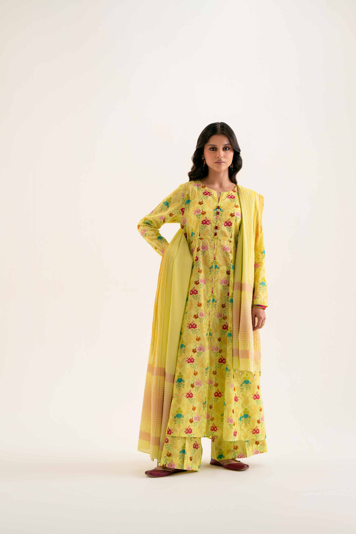 Nishat Linen Stitched Lawn 3 Piece 1212 - Salai - Nishat Linen 