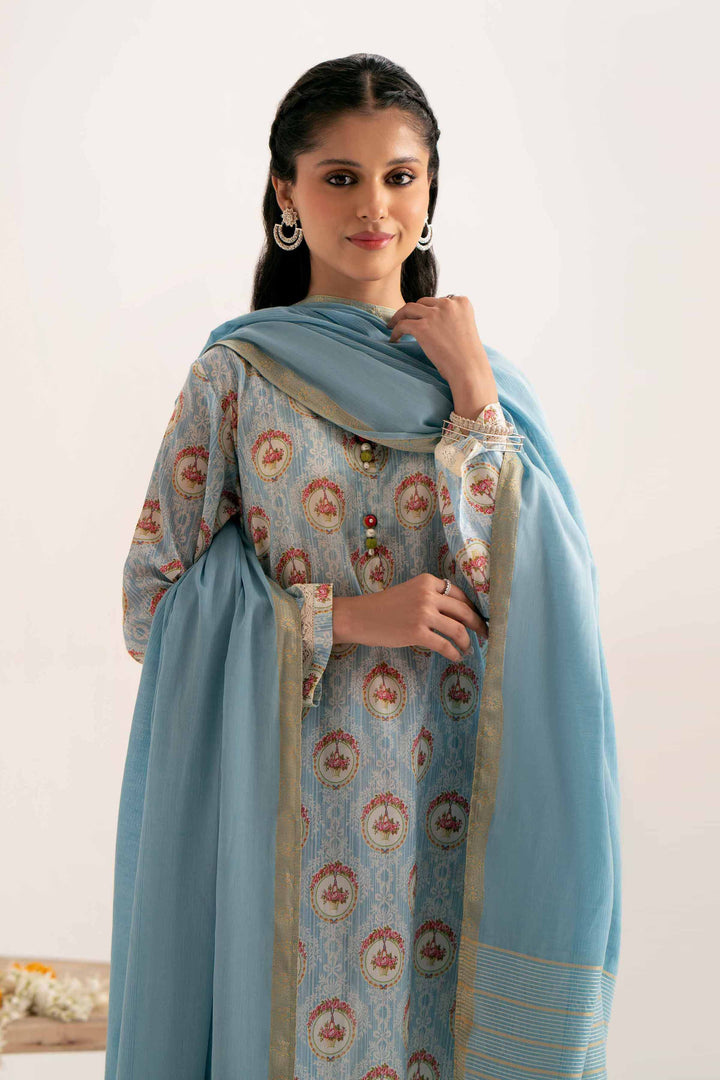 Nishat Linen Stitched Lawn 3 Piece 1214 - Salai - Nishat Linen 