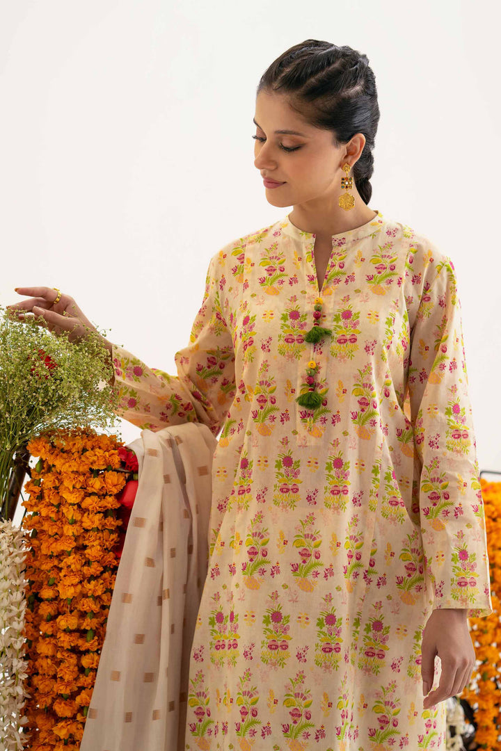 Nishat Linen Stitched Lawn 3 Piece 1215 - Salai - Nishat Linen 