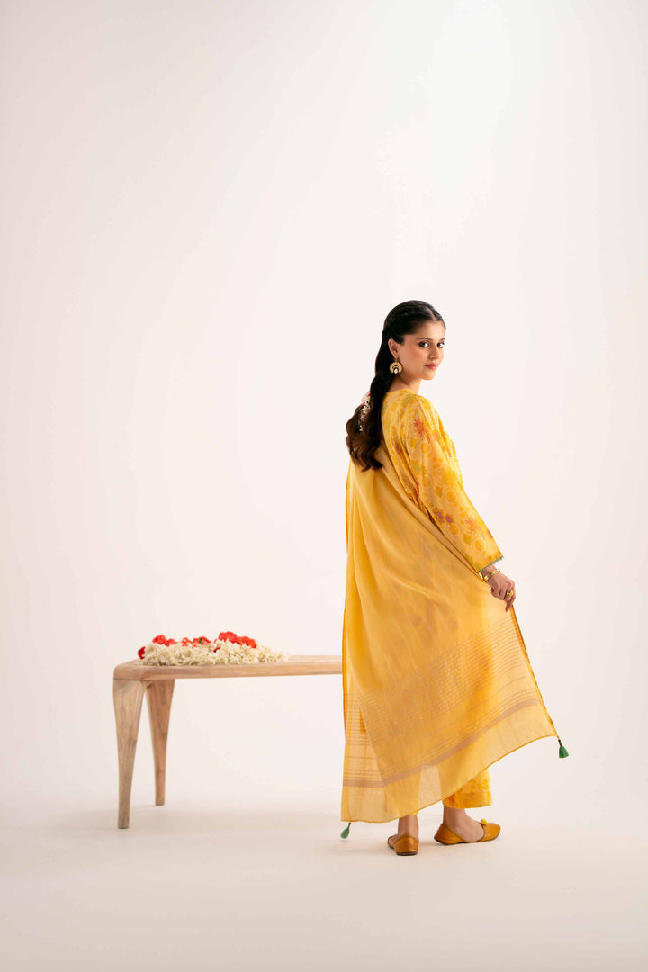 Nishat Linen Stitched Lawn 3 Piece 1216 - Salai - Nishat Linen 