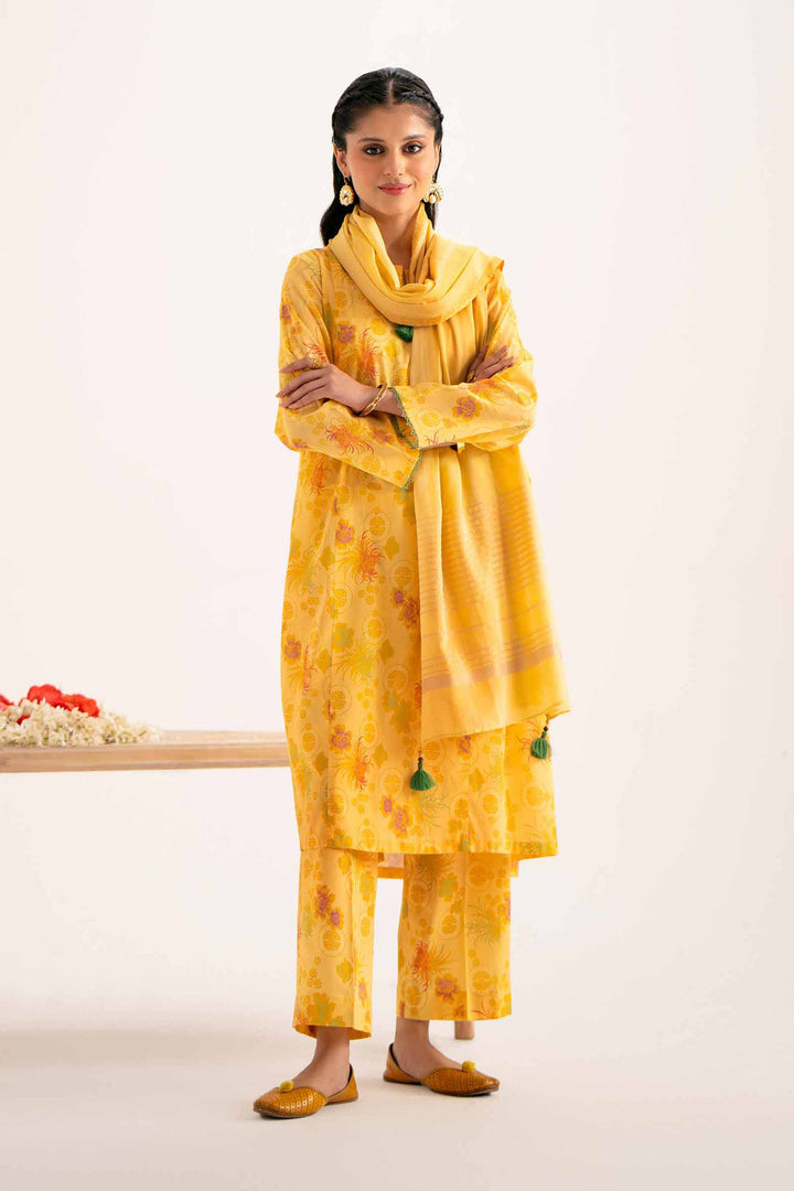 Nishat Linen Stitched Lawn 3 Piece 1216 - Salai - Nishat Linen 