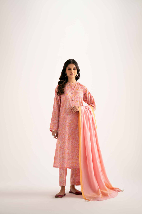 Nishat Linen Stitched Lawn 3 Piece 1217 - Salai - Nishat Linen 