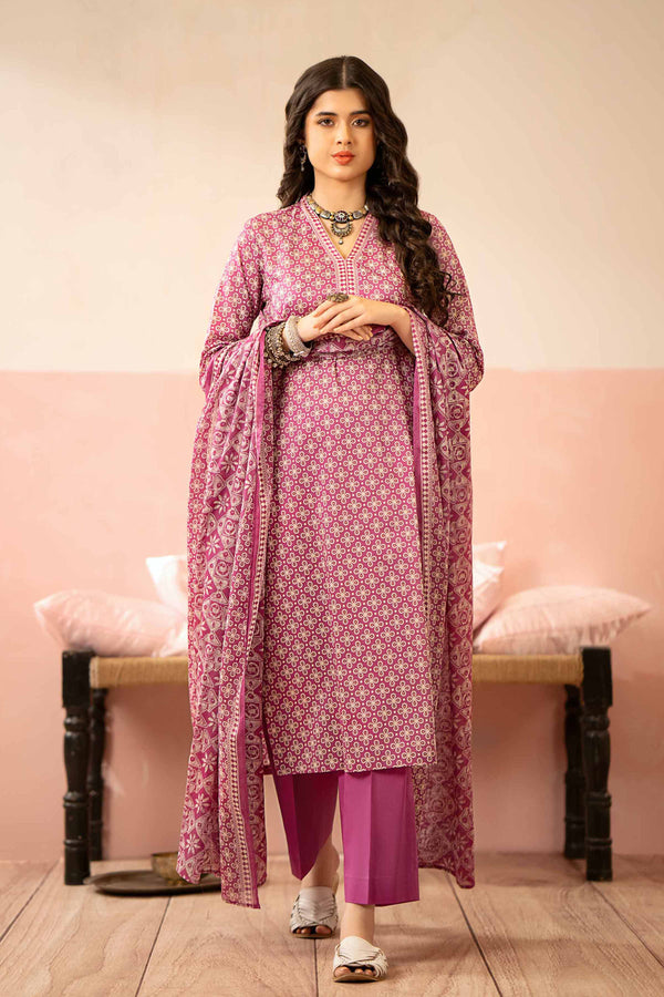 Nishat Linen Stitched Lawn 3 Piece 1222 - Salai - Nishat Linen 