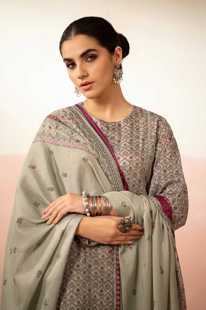 Nishat Linen Stitched Lawn 3 Piece 1226 - Salai - Nishat Linen 