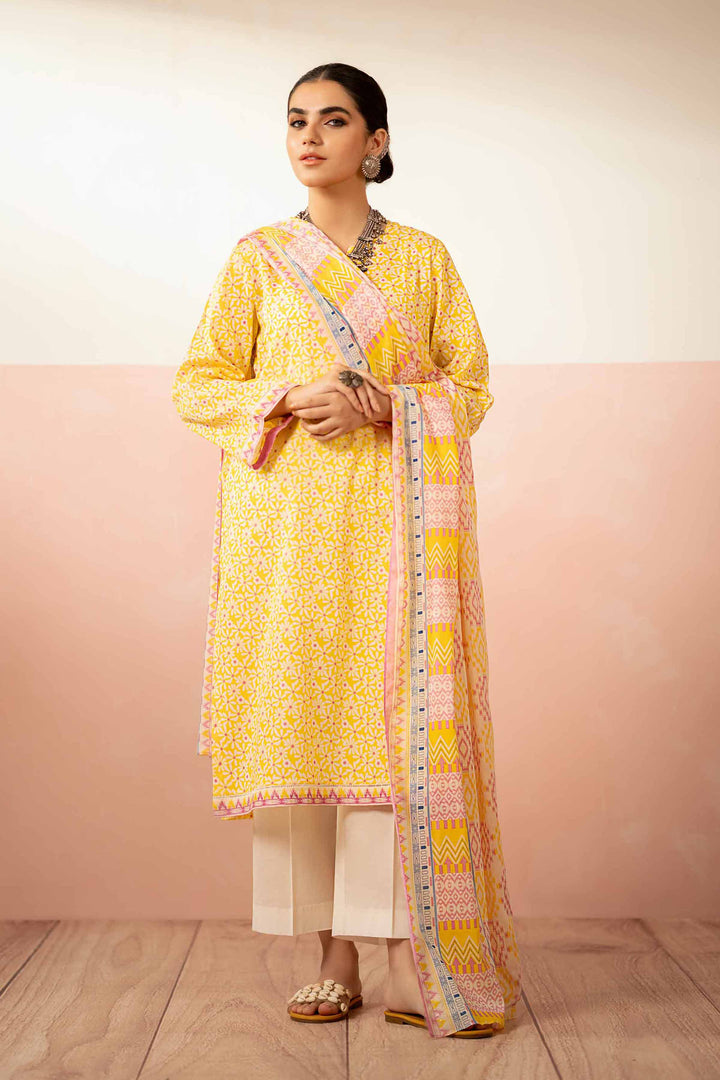 Nishat Linen Stitched Lawn 3 Piece 1227 - Salai - Nishat Linen 