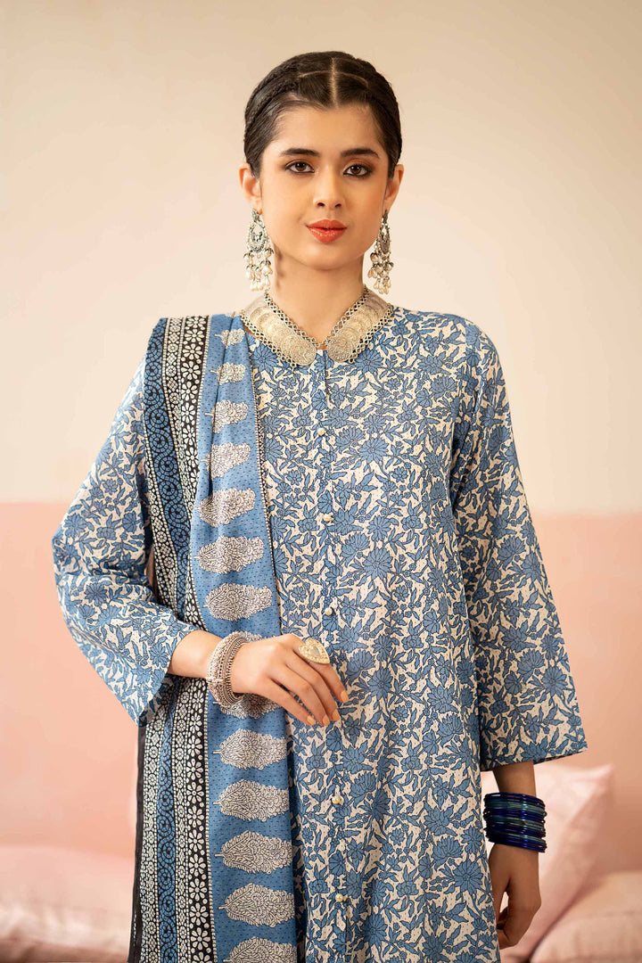 Nishat Linen Stitched Lawn 3 Piece 1230 - Salai - Nishat Linen 