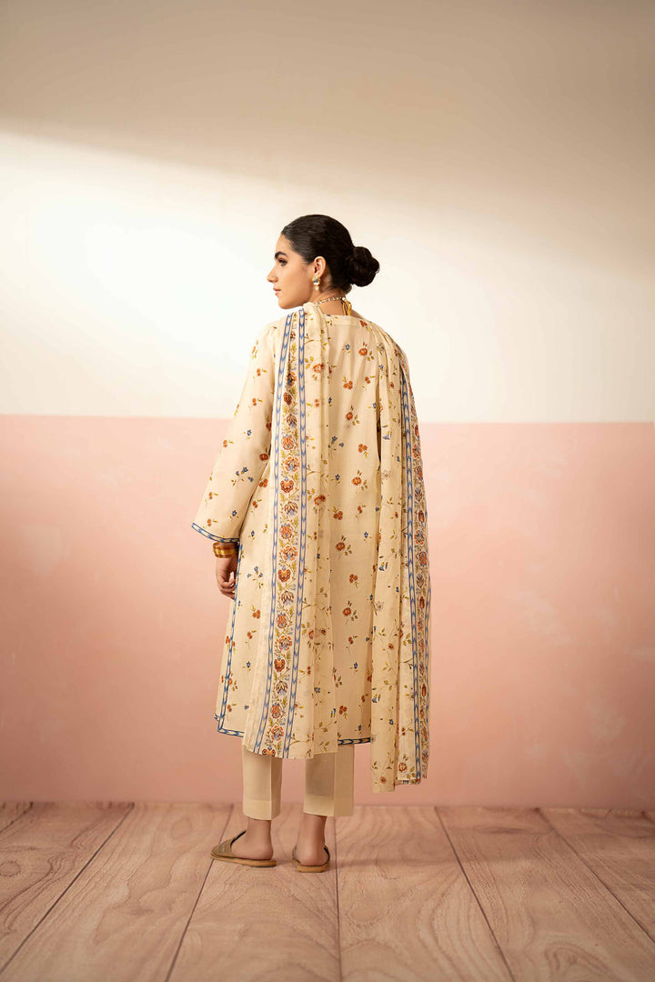 Nishat Linen Stitched Lawn 3 Piece 1233 - Salai - Nishat Linen 