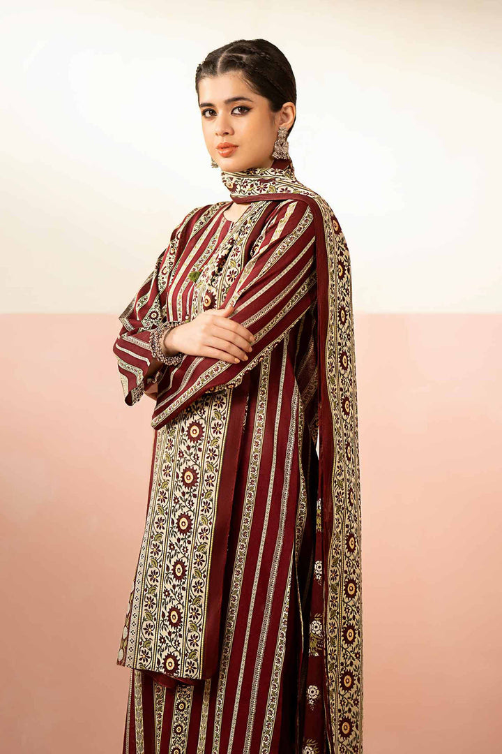 Nishat Linen Stitched Lawn 3 Piece 1235 - Salai - Nishat Linen 