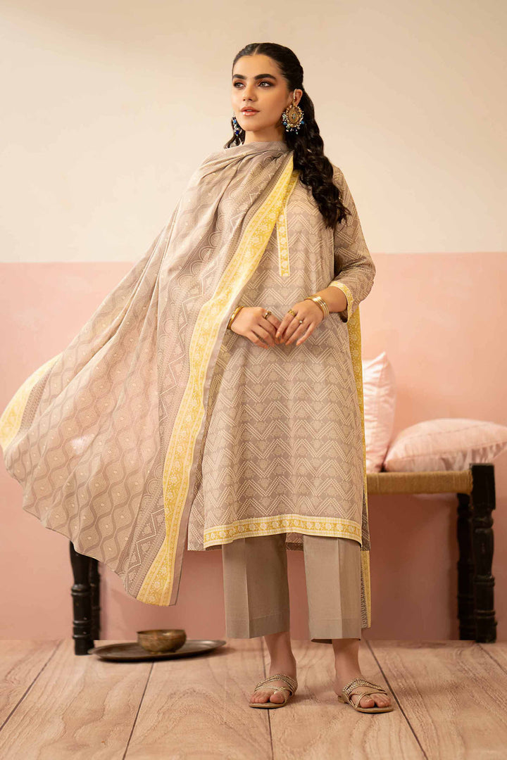 Nishat Linen Stitched Lawn 3 Piece 1236 - Salai - Nishat Linen 