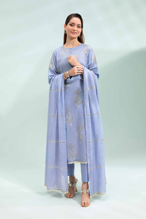 Nishat Linen Stitched 3 Piece Festive 1287 - Salai - Nishat Linen 