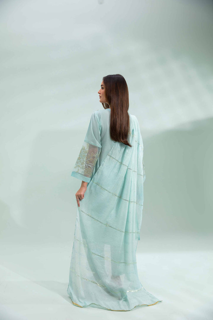 Nishat Linen Stitched 3 Piece Festive 1296 - Salai - Nishat Linen 