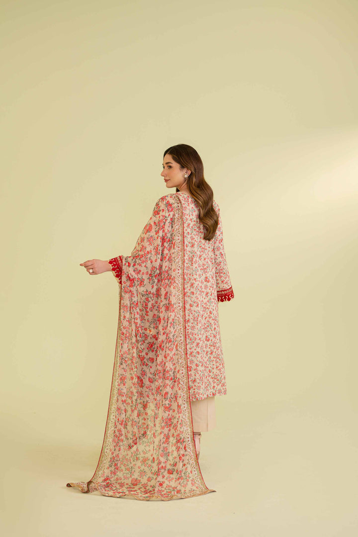 Nishat Linen Stitched 3 Piece Festive 1298 - Salai - Nishat Linen 