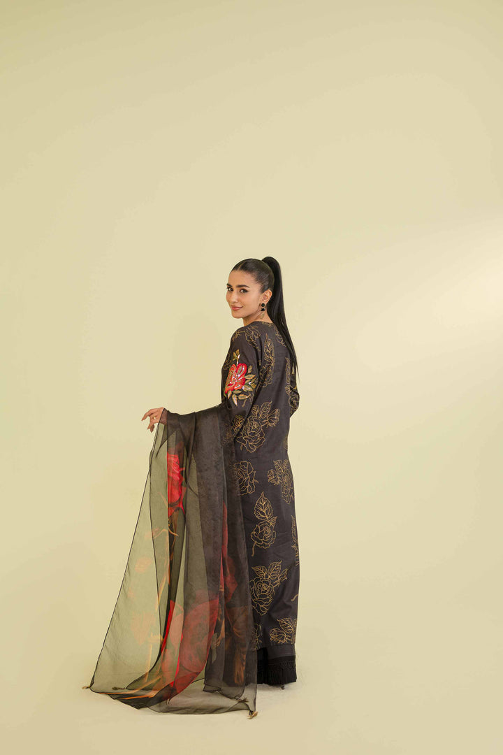 Nishat Linen Stitched 3 Piece Festive 1395 - Salai - Nishat Linen 