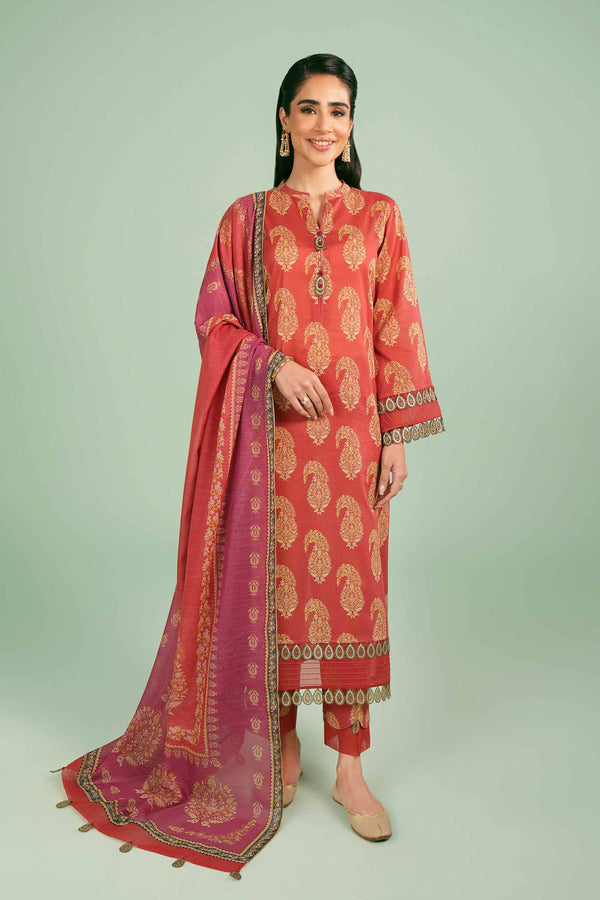 Nishat Unstitched 42401410 - Salai - Nishat Linen 