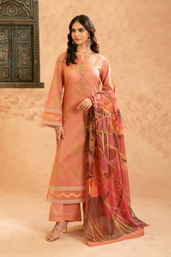 Nishat Unstitched 42401422 - Salai - Nishat Linen 