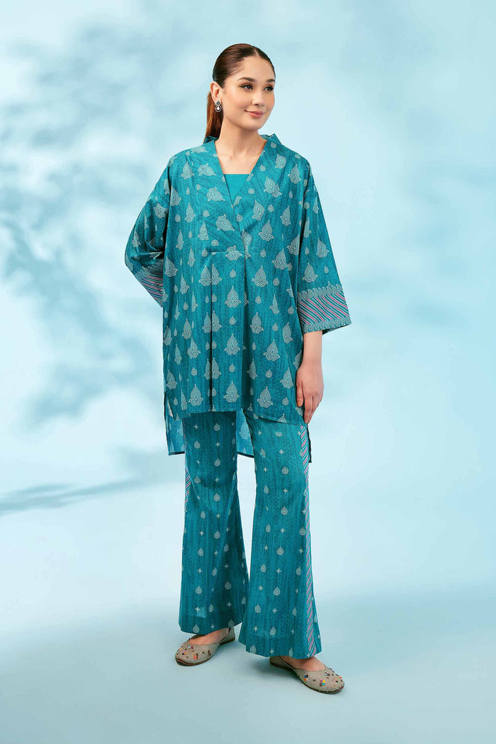 Nishat Linen Stitched 3 Piece Festive 1471 - Salai - Nishat Linen 