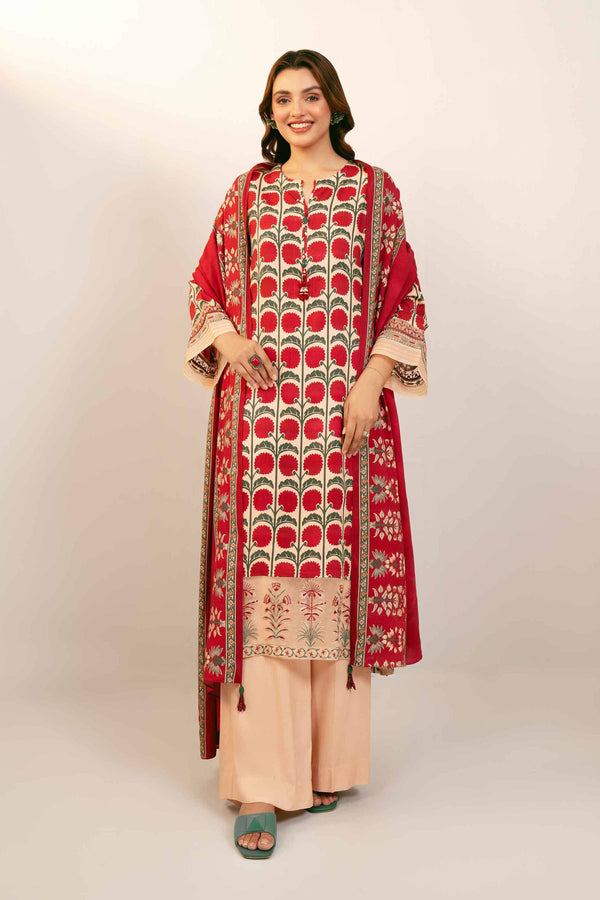 Nishat Linen Stitched 3 Piece Linen 4097