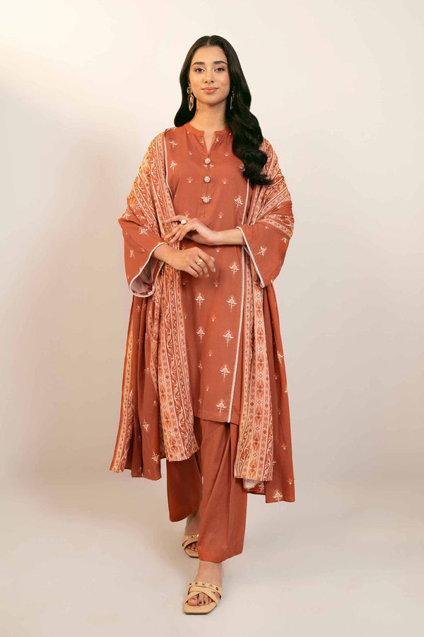 Nishat Linen Stitched 3 Piece Linen 4114