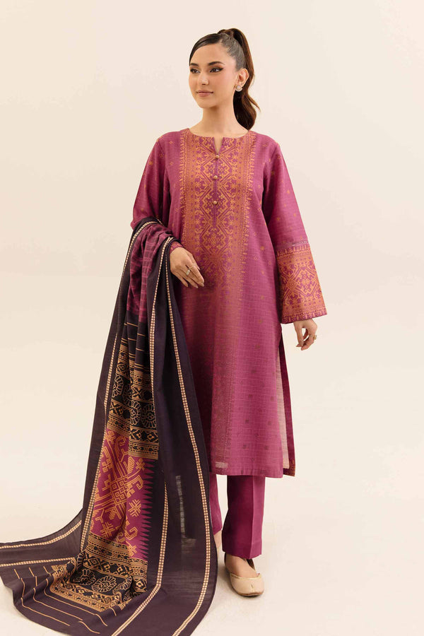 Nishat Linen Stitched 3 Piece Khaddar 4223