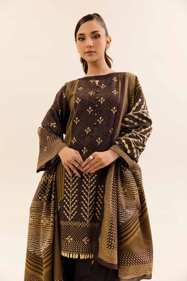 Nishat Linen Stitched 3 Piece Khaddar 4224