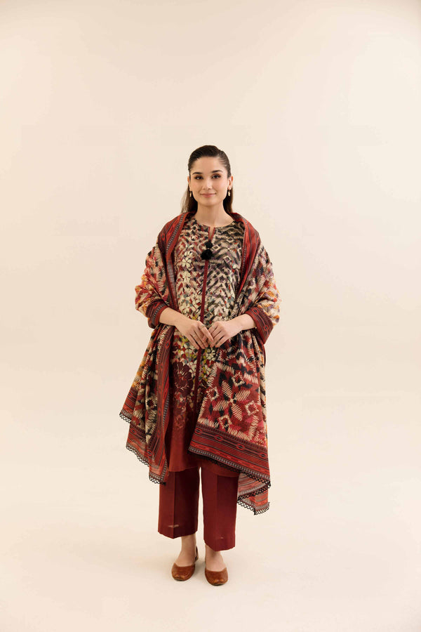 Nishat Linen Stitched 3 Piece Khaddar 4226