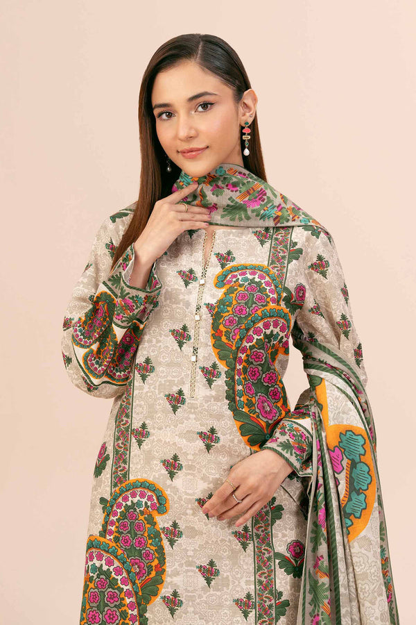 Nishat Linen Stitched 3 Piece Khaddar 4231