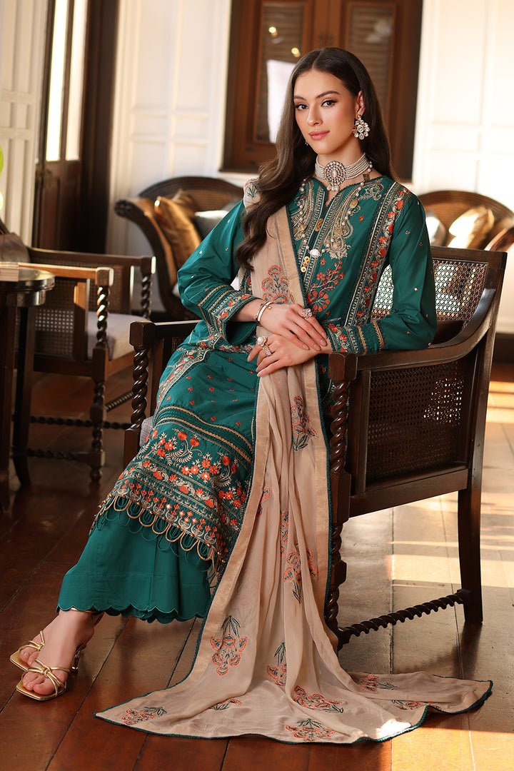 Gul Ahmed Stitched Festive 2024 3 Piece PM-42009 - Salai - Salai 