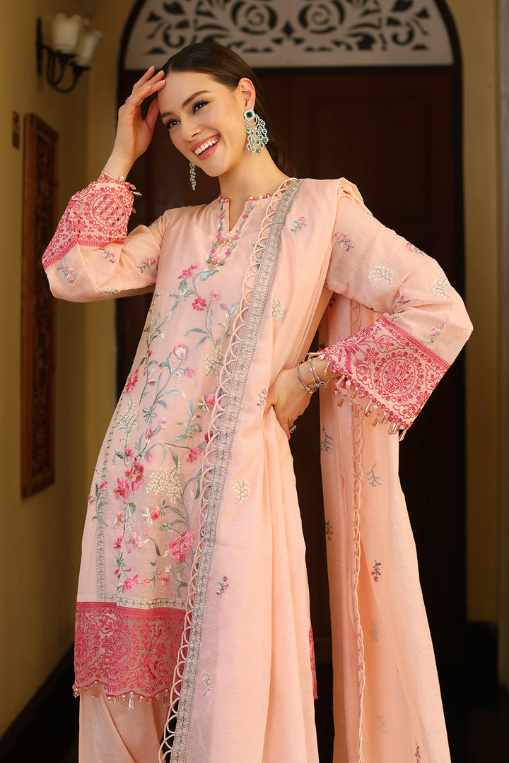 Gul Ahmed Stitched Festive 2024 3 Piece LE-42015 - Salai - Salai 