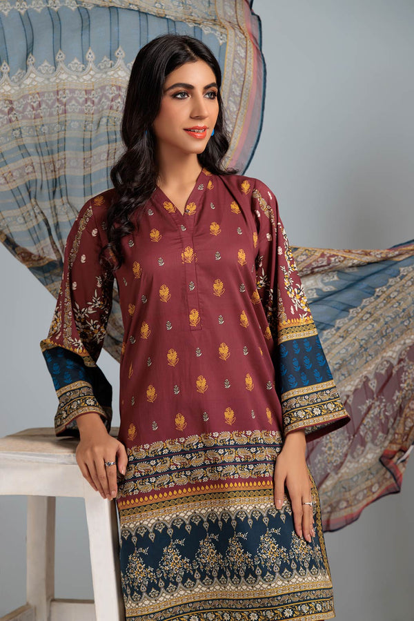 LADIES UN-STITCHED LAWN SUIT BEF24-ASR233P26 - Salai - Bonanza Satrangi 