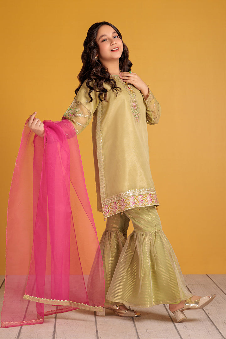 Bonanza Satrangi girls 3 Piece GSS233P28 - Salai - Bonanza Satrangi 