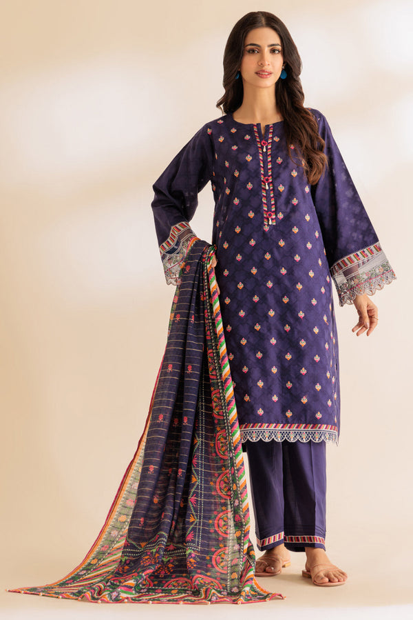 Bonanza Satrangi Ladies Stitched 3 Piece BS2243P03 RX24 - Salai - Bonanza Satrangi 