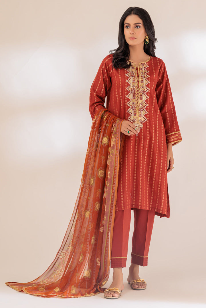 LADIES STITCHED 3 PIECE BSHS233P09SX23 - Salai - Bonanza Satrangi 