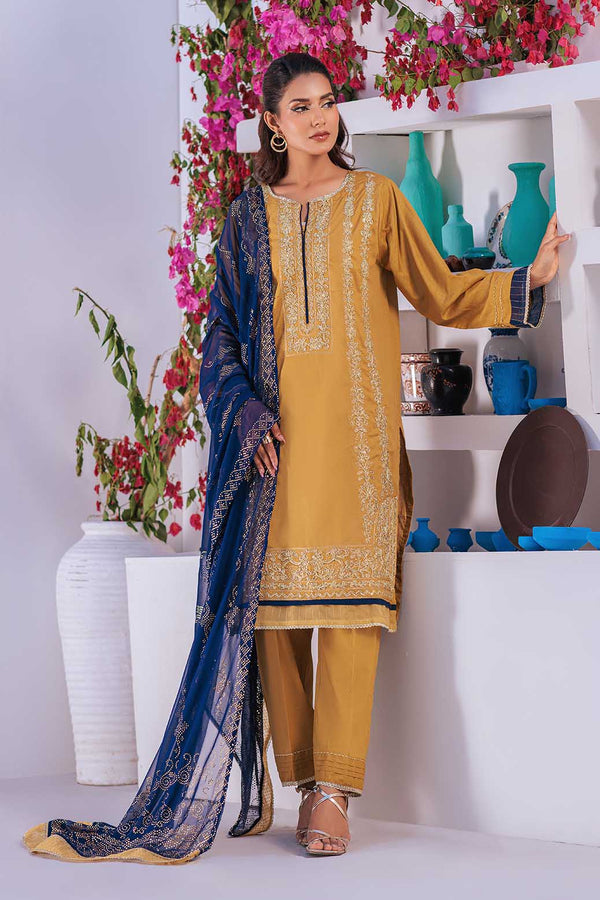 Bonanza Stitched 3 Piece N23 BSHS233P24 - Salai - Bonanza Satrangi 